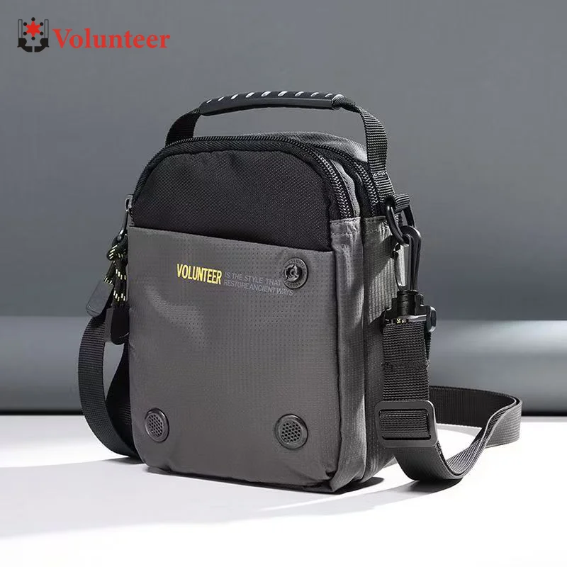 

Volunteer Shoulder Bag for Men 2023 New Fashionable Large Capacity Casual Waterproof Phone Commuter Light Weight Bags1698-14