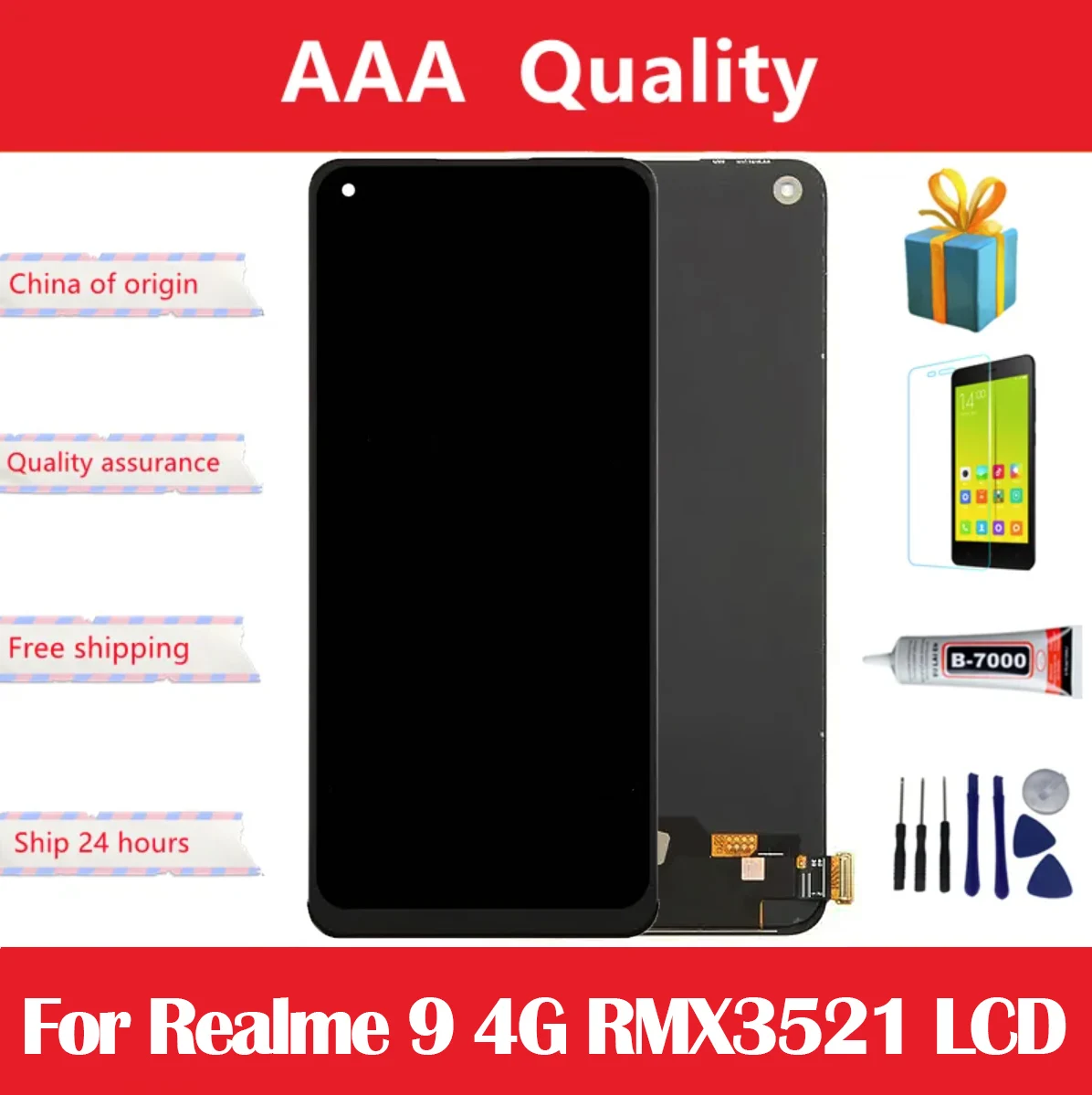 

6.4" AMOLED for Oppo Realme 9 4G LCD RMX3521 Screen Digitizer Replacement Repair Parts