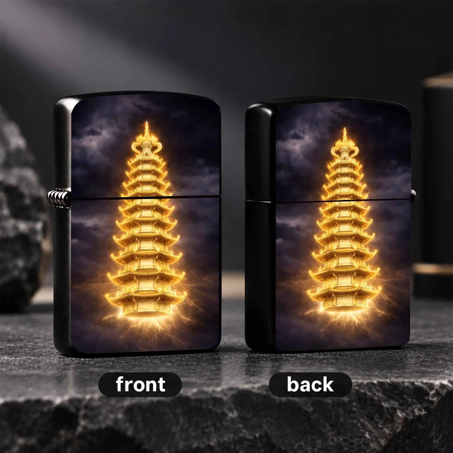 Style Auspicious Glowing Pagoda Portable Lighter, Multi-Scenario Usable For Outdoor Camping, Candle & Incense Lighting, Exquisite Decorative Ornament, Ideal Festival Gift With Lucky Blessing Implication, Delicatedesktop A Humorous And Inter