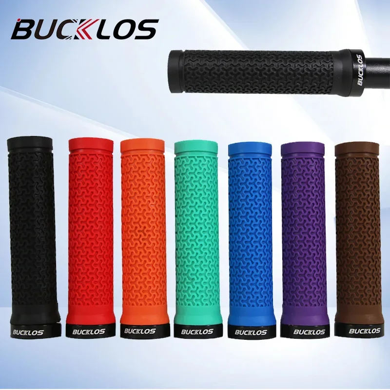 

BUCKLOS Bicycle Handle Bar Grips MTB Mountain Bike Single-sided Locking Handlebar Cover Soft Rubber Non-slip Cycling Parts