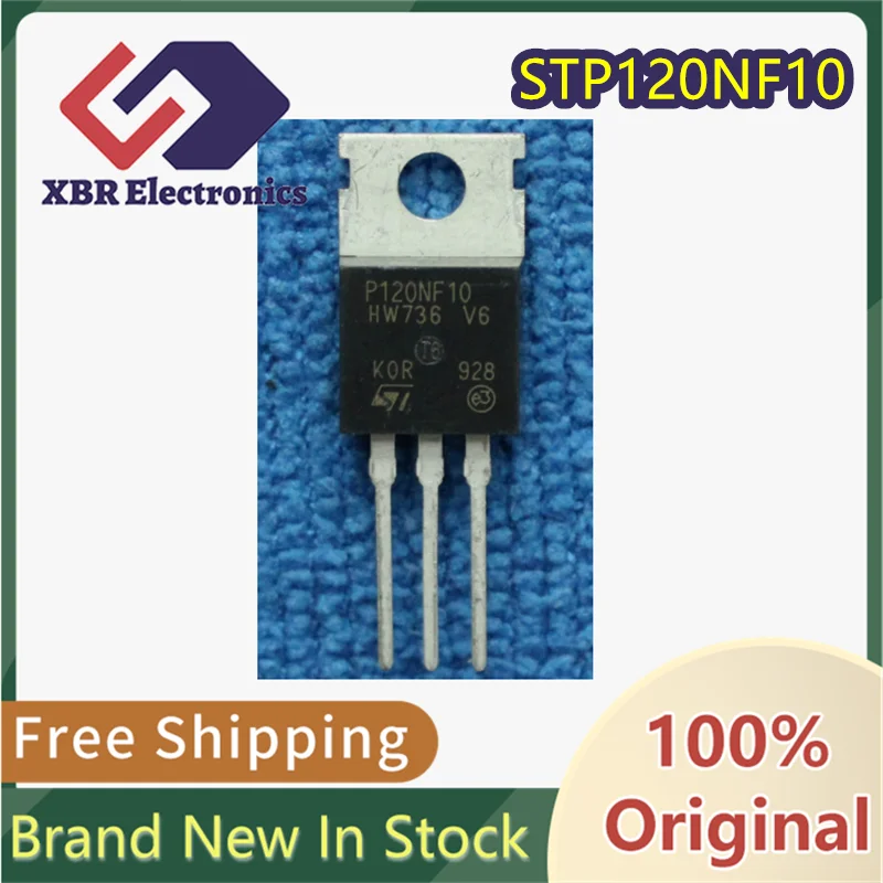 

(10/50 piece) P120NF10 STP120NF10 TO-220 MOSFET 110A 100V Brand New Genuine Original In Stock Free Shipping