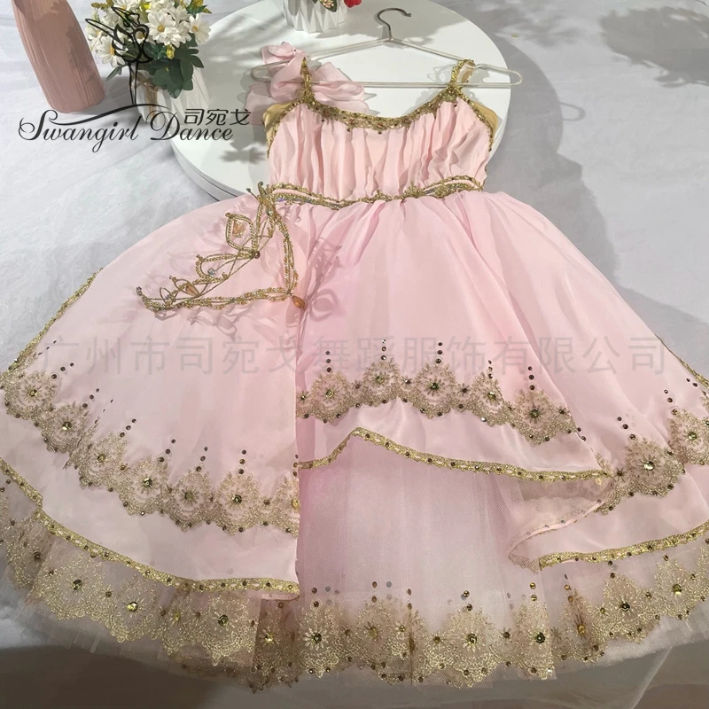 

Женская профессиональная балетная пачка Sugar Plum Fairy на заказ, розовая балетная юбка на заказ для девочек BT4320