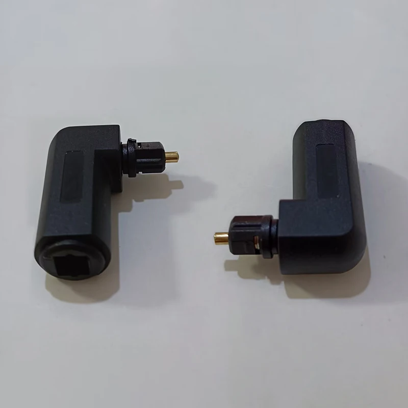 90 ° Digital Audio Cable Adapter Toslink Male Cable Connector Right Angle 360 ° Rotating Fiber Optic Converter
