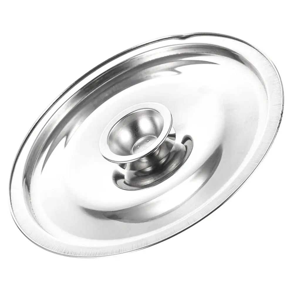 

Stainless Steel Oil Pot Lid 16cm Universal Jar Covers Lightweight Spill Proof Seasoning Cookware Accessories