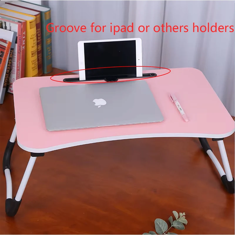 Home Folding Laptop Desk for Bed & Sofa Laptop Bed Tray Table Desk Portable Lap Desk for Study and Reading Bed Top Tray Table