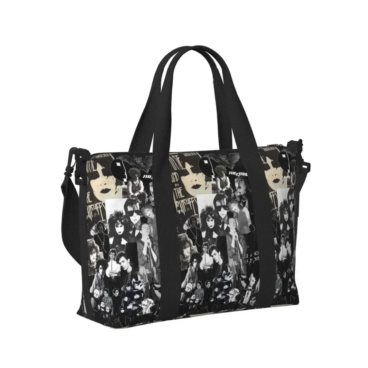 

Bauhaus Punk Music Beach Travel Bag Large Capacity Tote Bags for Gym Sport Women Shopping Duffle Shoulder Bag