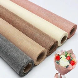 48cmx4.5m Linen Cotton Flower Wrapping Paper Waterproof Bouquet Packaging Tissue Paper Wedding Birthday Party Gift Packing Decor