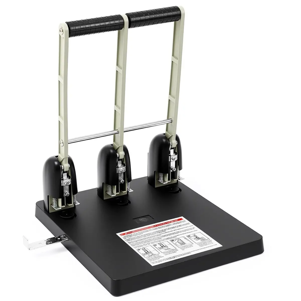 【New User-Coupon!】Professional 3-Hole Punch, 150 Sheet Capacity, Ergonomic Handle, Replaceable Cutter, Large Tray