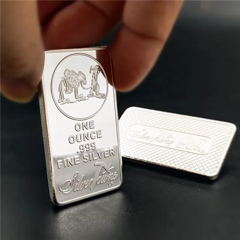 Classic Prospector Mule Design Bullion Silvery Plated Souvenir Coin Precious Numismatic Metal Collectible Coin