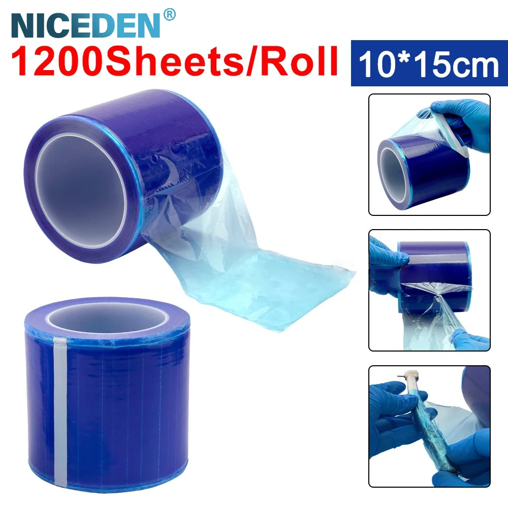 

1200Pcs/Roll Medical Protective Barrier Film Disposable Barrier Protecting Film Plastic Oral Adhesive Band