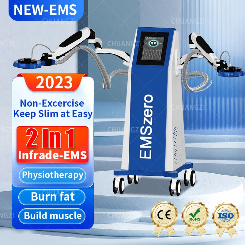 EMSZERO EMS Body Sculpt Machine Sculpting 6500W 2 Handle Electromagnetic RF Fat Muscle Slimming Pelvic Stimulation Pad Salon