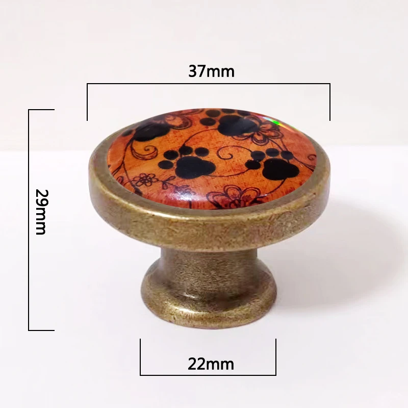 Cat Cabinet Dresser Knobs pull Glass Cabochon Knob Domed Cabinet Knobs Furniture Knobs 