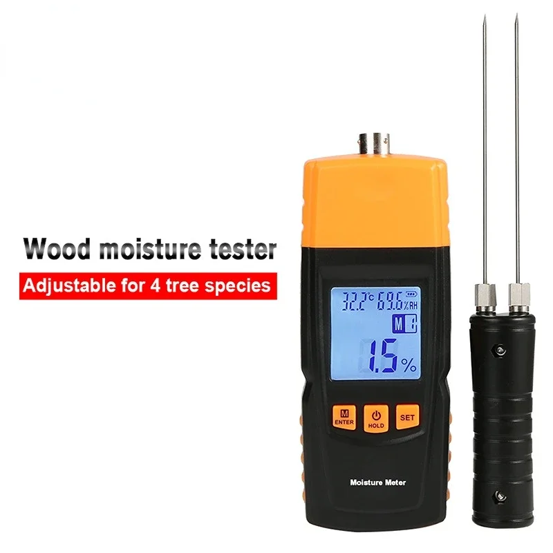 Wood Moisture Meter Digital Humidity Tester Portable Wood Moisture Meter GM620 2~70% Electrical Woodworking Hygrometer