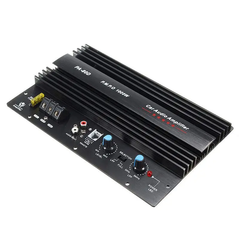 12V 1000W Mono Car Audio Power Amplifier Powerful Bass Subwoofers Amp PA80D