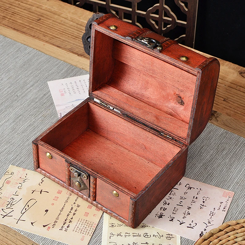 1pcs Retro Treasure Chest Vintage Treasure Storage Box Piggy Bank Jewelry Organizer Saving Box Case For Home Decoration