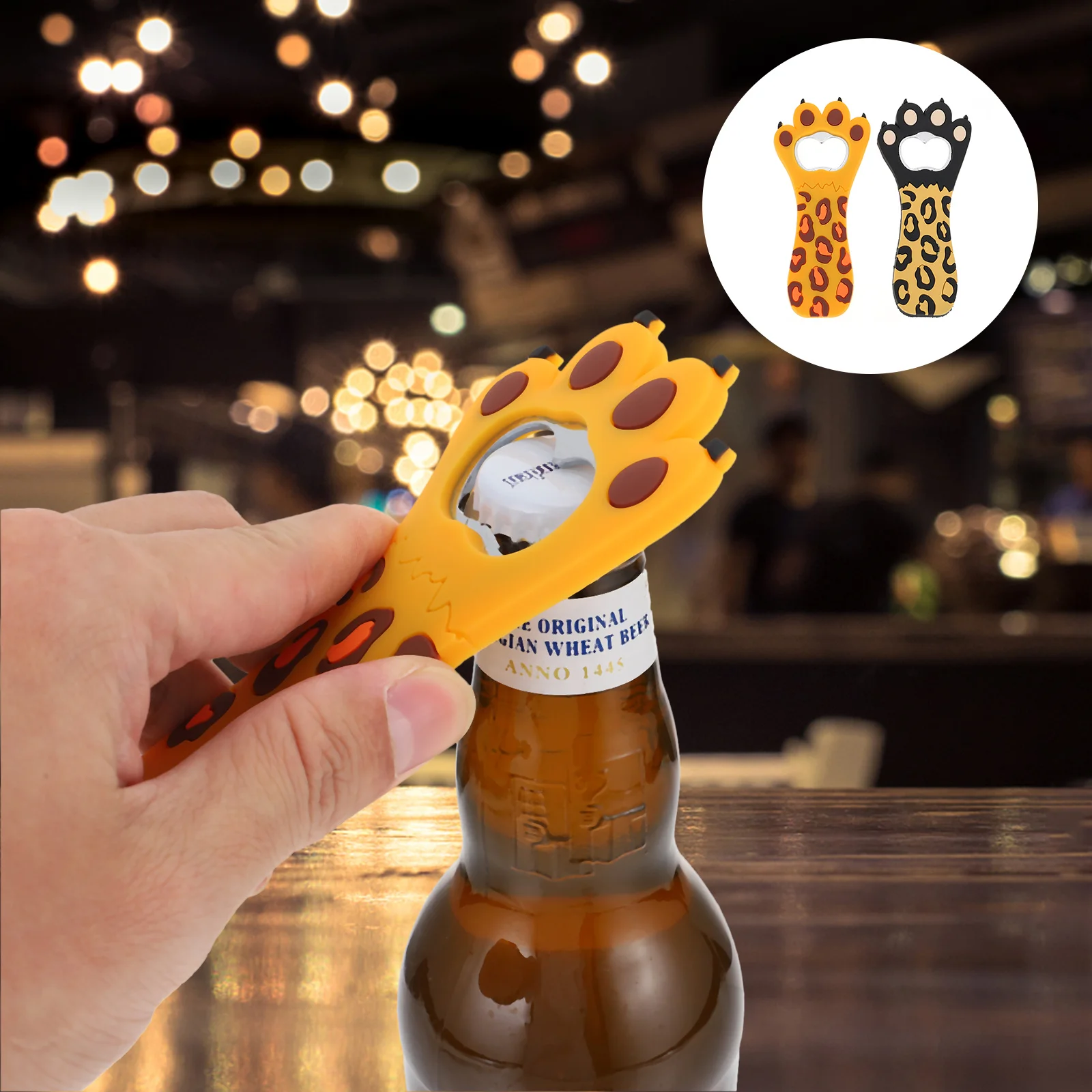 

2 Pcs Bottle Opener Novelty Cartoon Modeling Cat Claw Opening Tool Creative Alloy