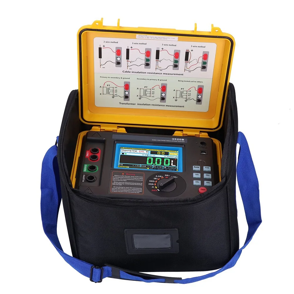 ETCR3520C ETCR3520B ETCR3520 Insulation Resistance Tester Megohm Meter Voltage Capacitance Current Detector Upload Function