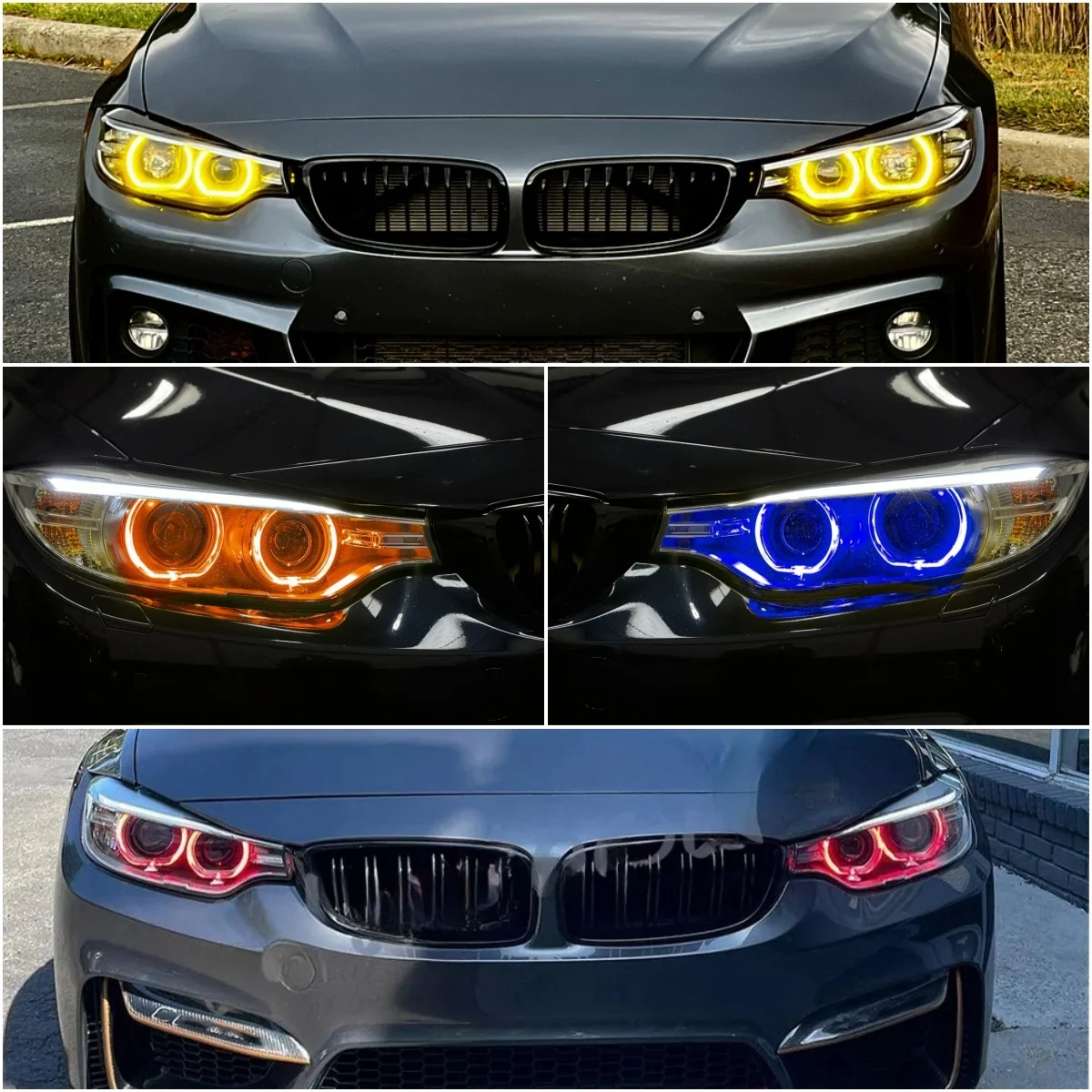 

CSL Yellow Angel Eyes DRL Boards For 2015 2016 2017 BMW F80 M3 F32 F33 F36 420i 430i 440i M4 Xenon Headlight 63117263051 Red