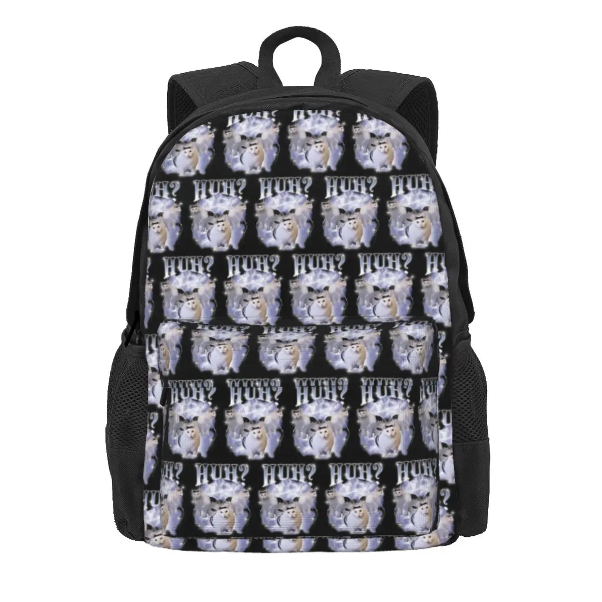 

Huh Cat Chonky Ben Meme Bootleg Rap 90S Vintage Graphic Backpack Daypack Children BookBag School Bag Shoulder Bags for Men Women