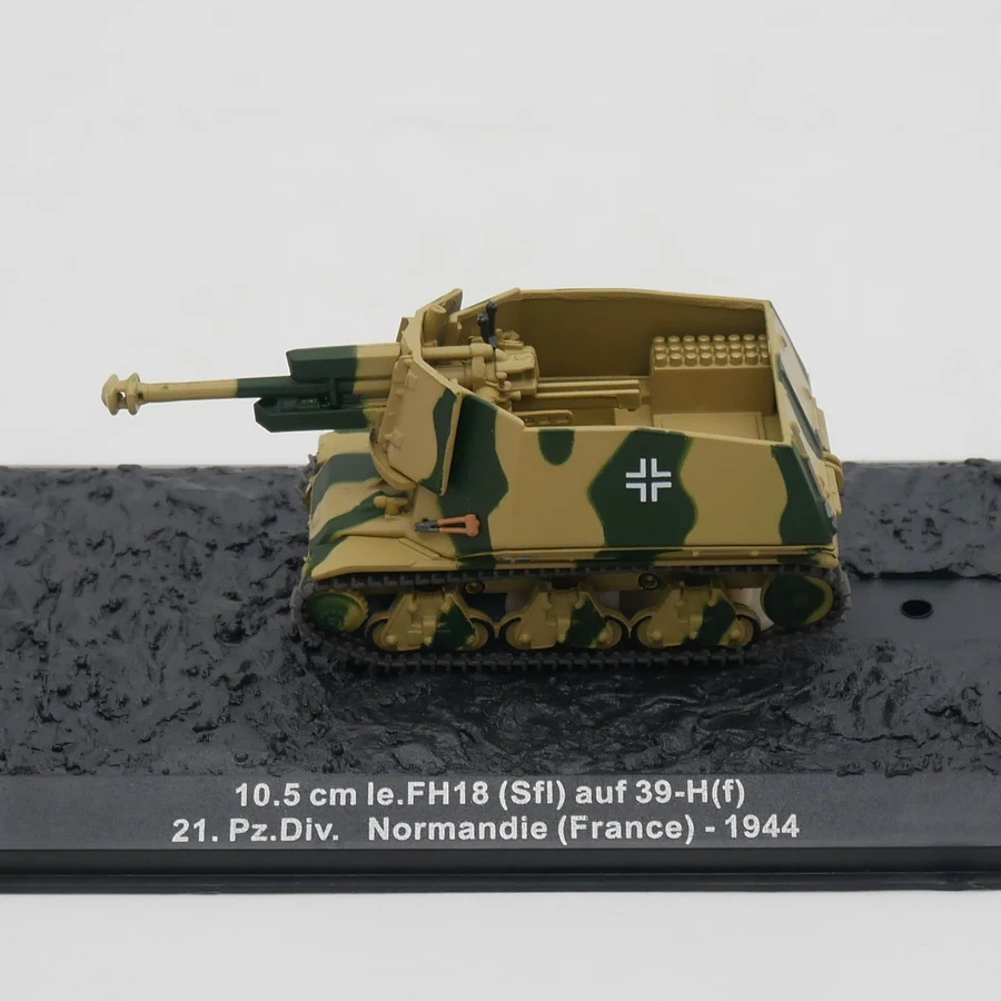 Ixo 1:72 Scale Diecast Alloy 10.5 Cm Le FH18 (Sfl) Auf 39-H (f) Germany Tank Model Militarized Combat Track Type Adult Gifts Toy