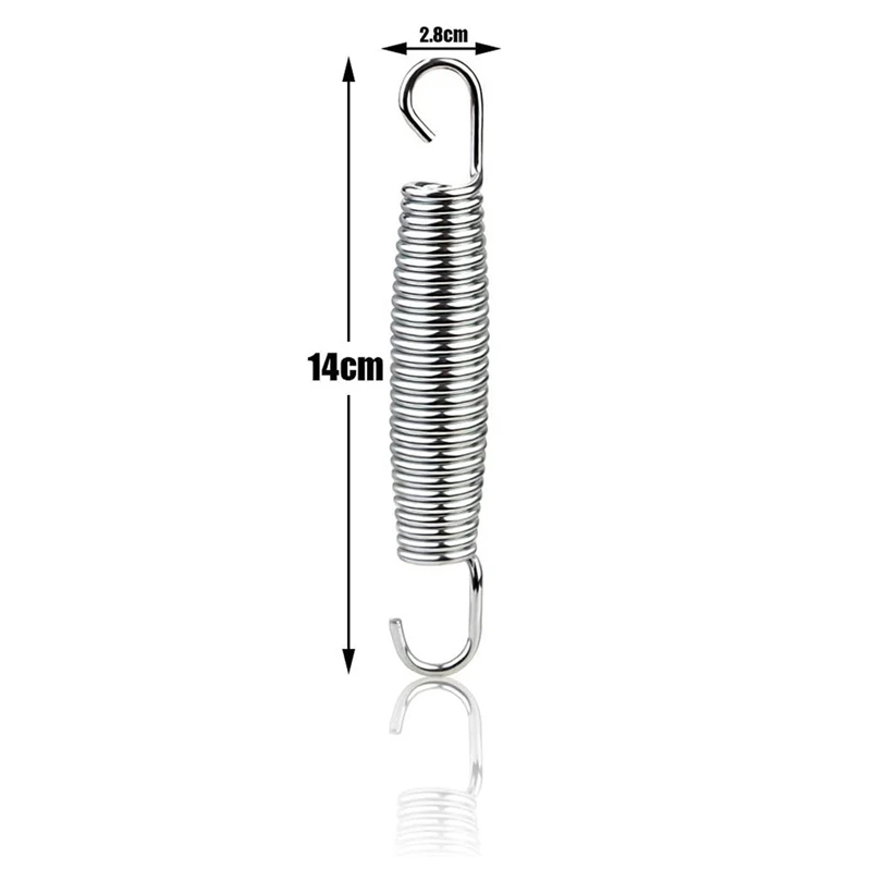 NEW-16PCS 5.5 Inch Heavy Duty Trampoline Replacement Springs With T Hook Pull Tool Trampoline Accessories Hand Pull Tool