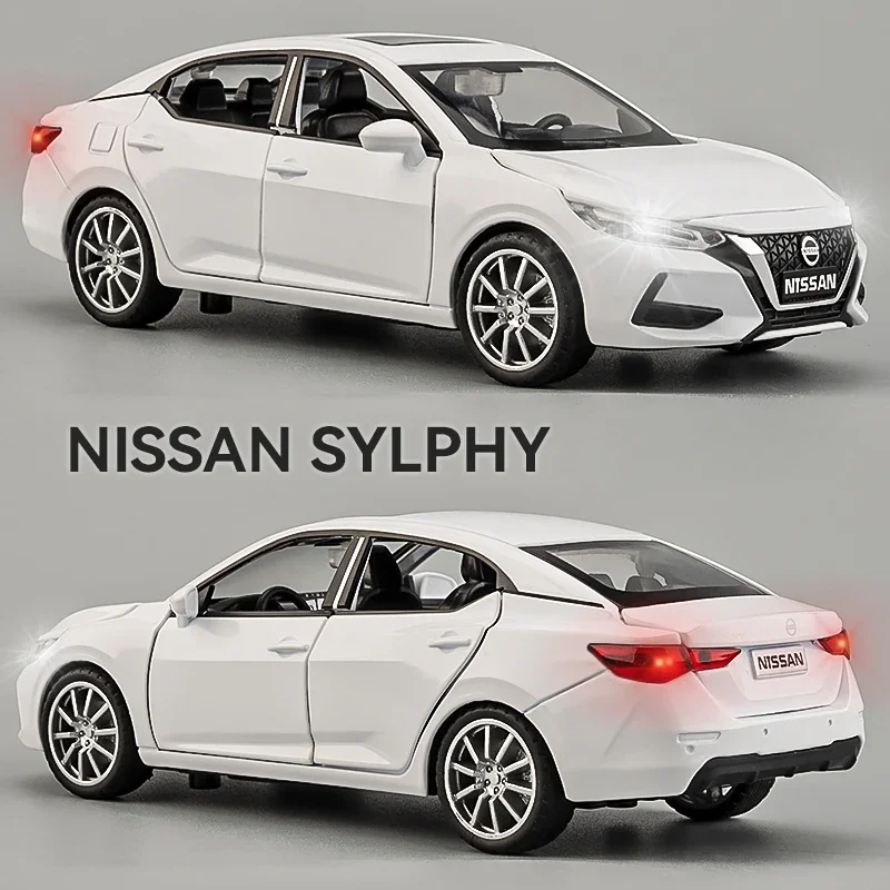 Nissan Sylphy Legering Auto Model Simulatie 1/32 Met Geluid Licht Collectieve Miniatuur Voiture Kinderen Jongen Diecast Speelgoedauto