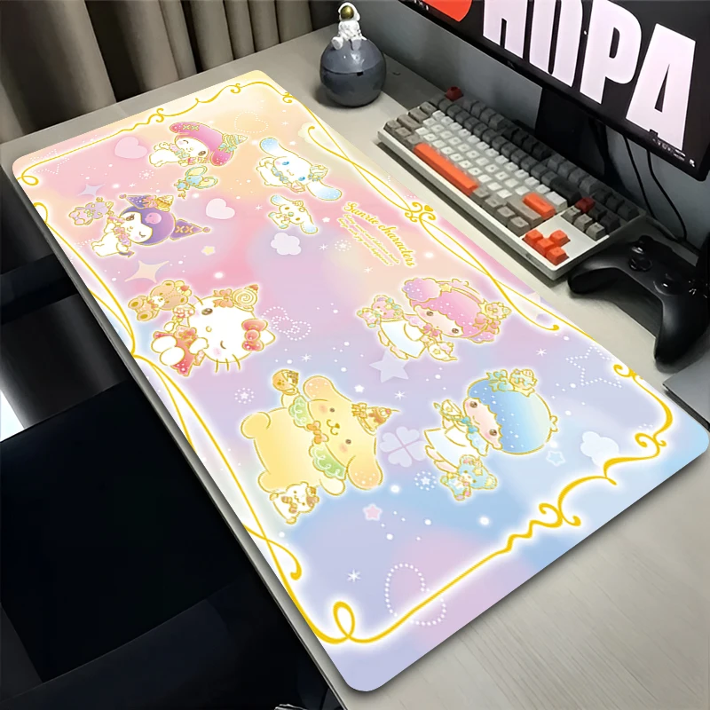 Mouse Pad Computer Gaming Accessories Kawaii Mousepad Rubber Cute Extended Desk Mat Laptop Gamer Keyboard Pad S-sanrio Non Slip
