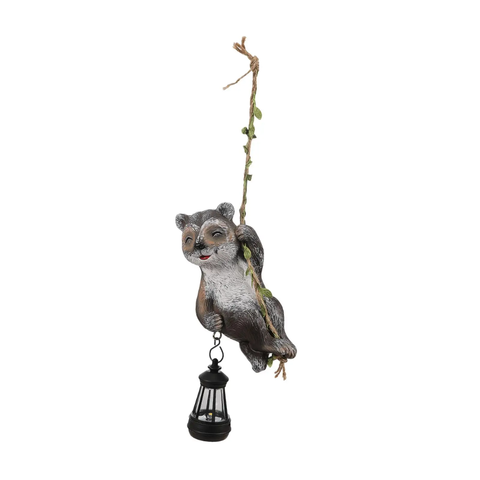 

Raccoon Realistic Modern Solar Lamp Outdoor Statue for Patio Courtyard Porch