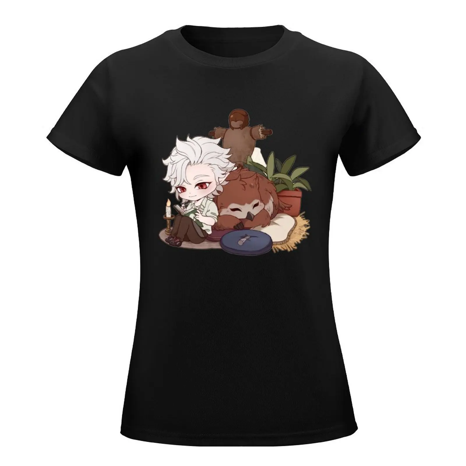 Chibi Astarion & Owlbear T-Shirt plus sizes summer top Aesthetic clothing summer tops fashion woman blouse 2024