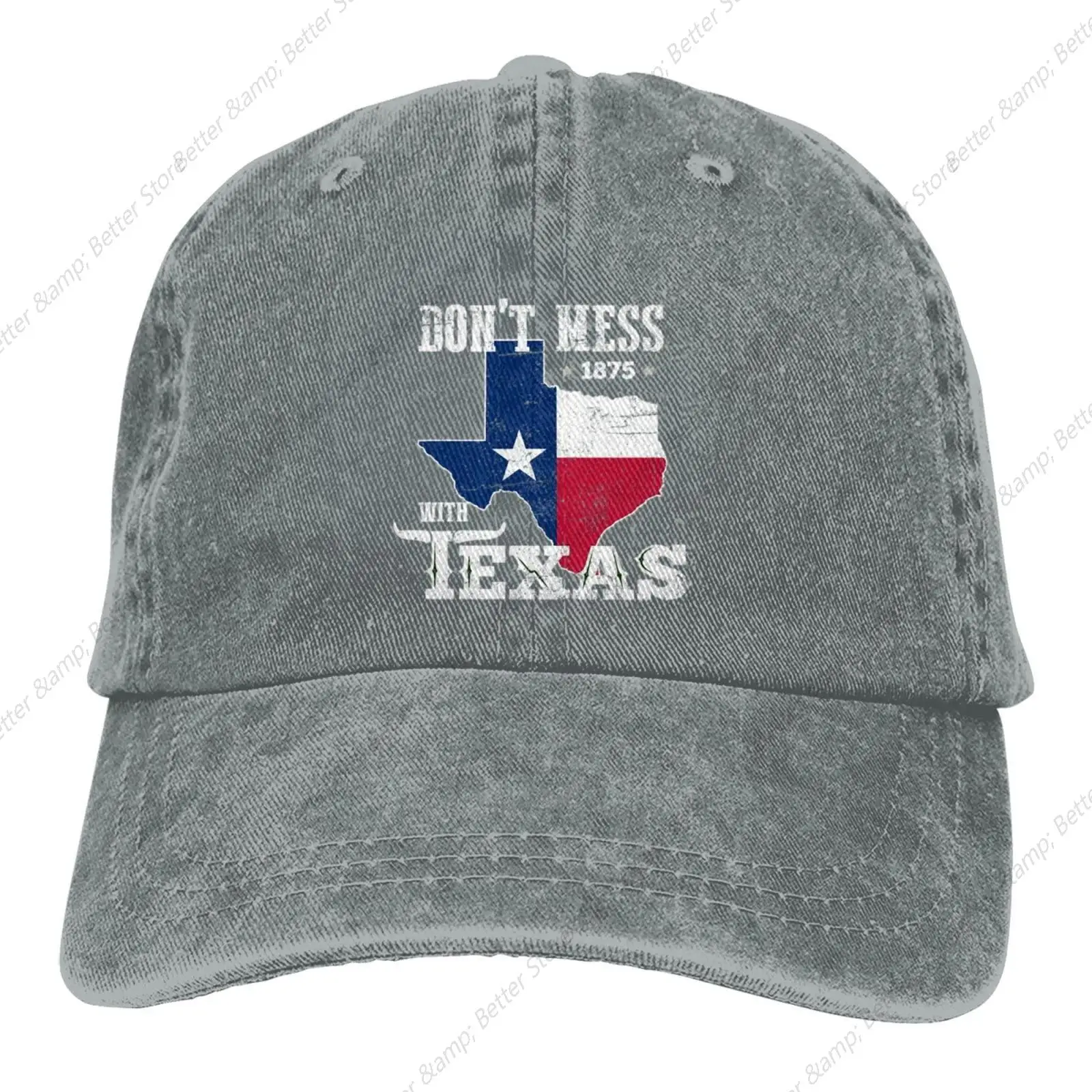 Kapelusz nie bałagan z Texas Cowboy Męskie czapki z daszkiem w stylu vintage Trucker Golf Dad Hats