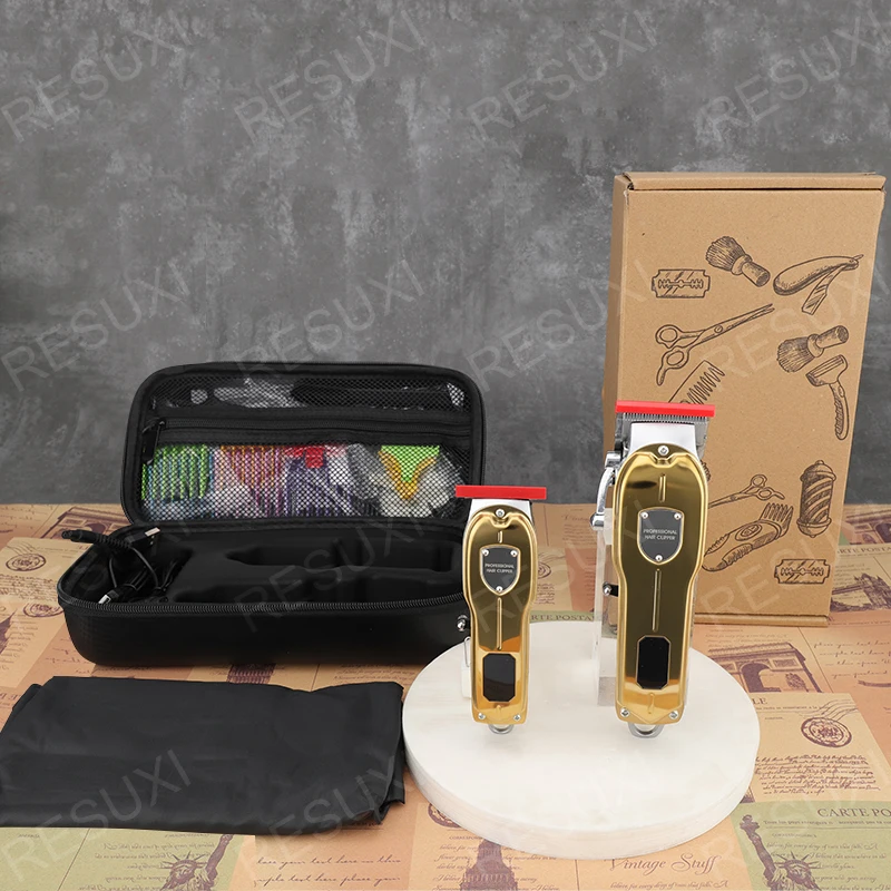 Resuxi LM-2026 الشركة المصنعة لصالون الحلاقة اللاسلكي الاحترافي لقص الشعر مجموعة ماكينة قص الشعر للرجال