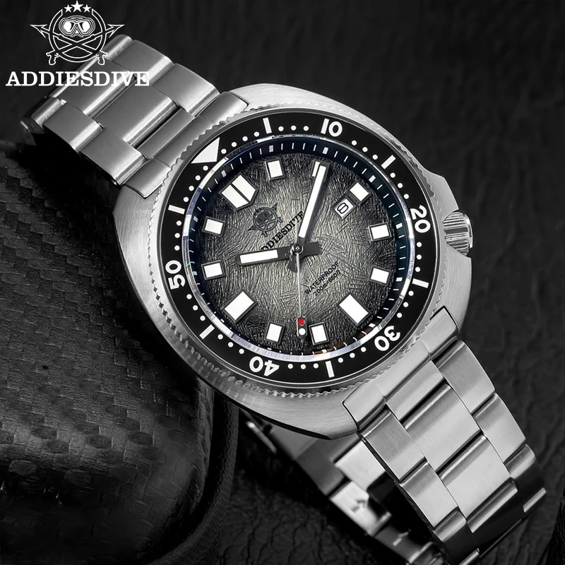 

ADDIESDIVE AD2511 Mens Quartz Diving Watch 200M Waterproof 316L Stainless Steel Case Sapphire Crystal Ceramic Bezel Luminous