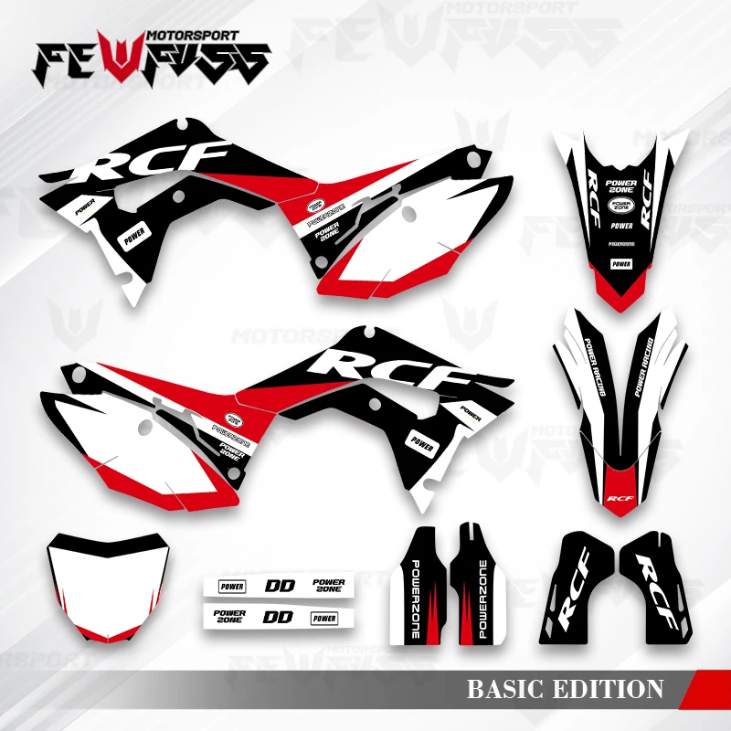 

Fewfuss графические наклейки наклейки мотоцикл фон на заказ для HONDA 2018-2021 CRF250R 2017-2020 450R