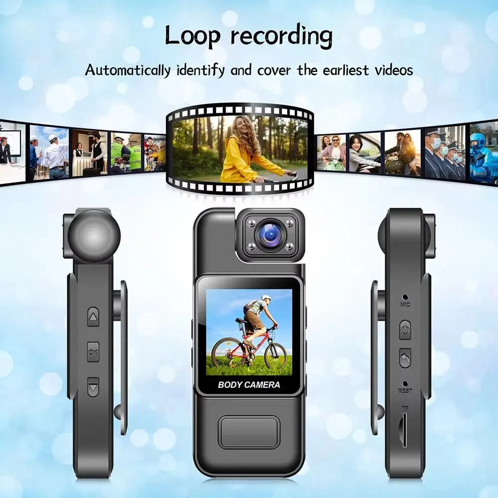 180 Rotating Portable Digital Video Recorder Night Vision with Video DV 1080P WiFi Mini Camera All in One Machine Chest Fixed