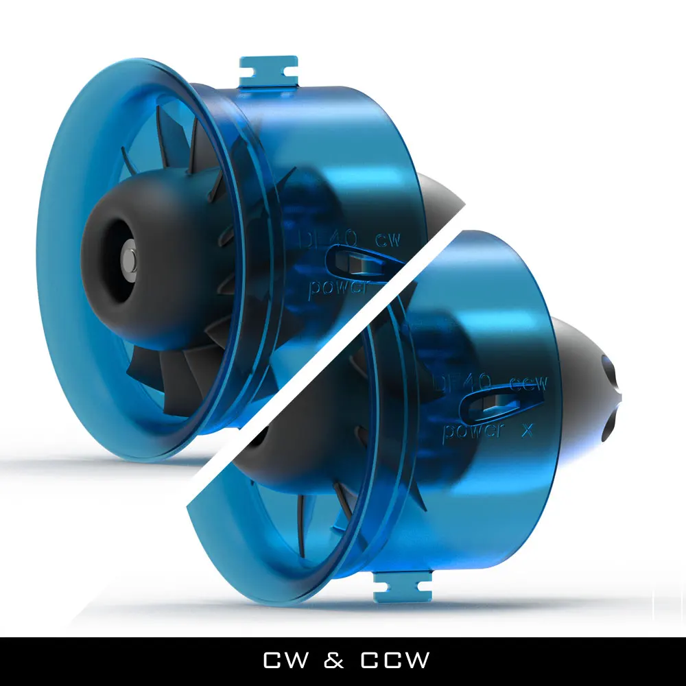 Hobbyocean 40mm 45mm 6500KV 8600KV 브러시리스 모터 3S/4S EDF 8 Baldes CCW/CW RC 비행기 모델 제트 비행기 용 덕트 팬 시스템