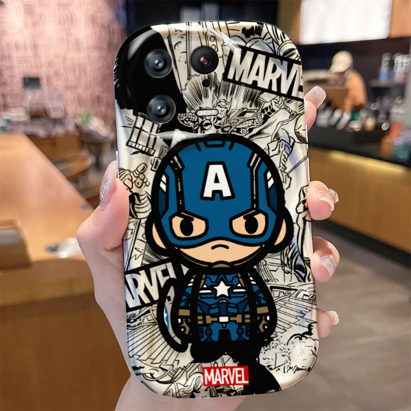 Marvel Spider Man Iron Man Case for Xiaomi Mi 13 12 11i 5G Pro Lite POCO X5 5G X4 X3 GT NFC X2 F5 F4 F3 M4 M3 M2 Wave Soft Cover