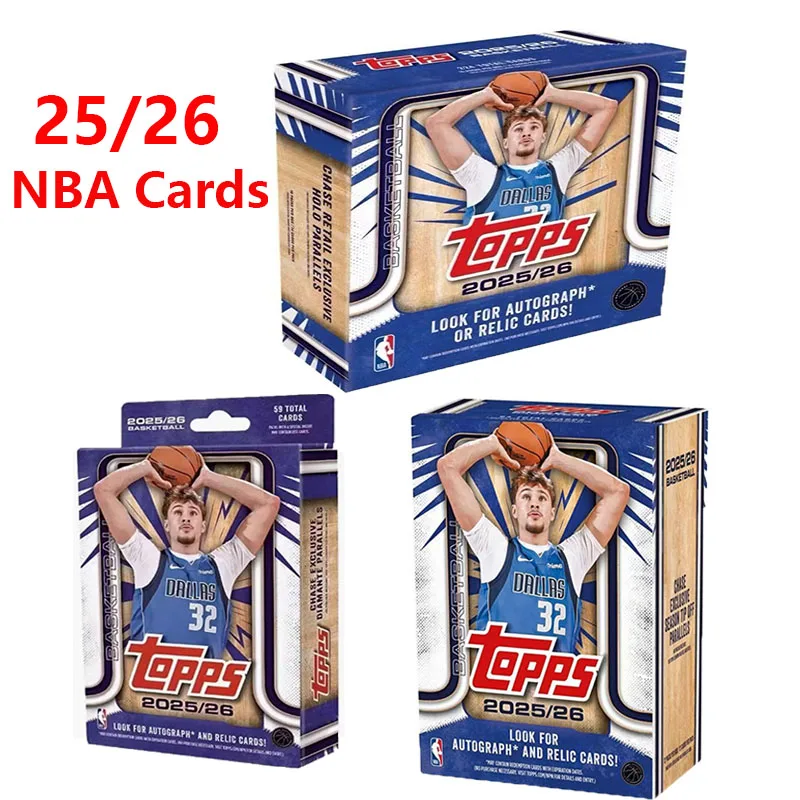 Nuevas Tarjetas NBA Topps Flagship Mega Hobby Jumbo 25 26, Tarjetas NBA Match Attax, Tarjetas de Baloncesto, Juego de Cartas Coleccionables TCG, Tarjetas de Estrellas