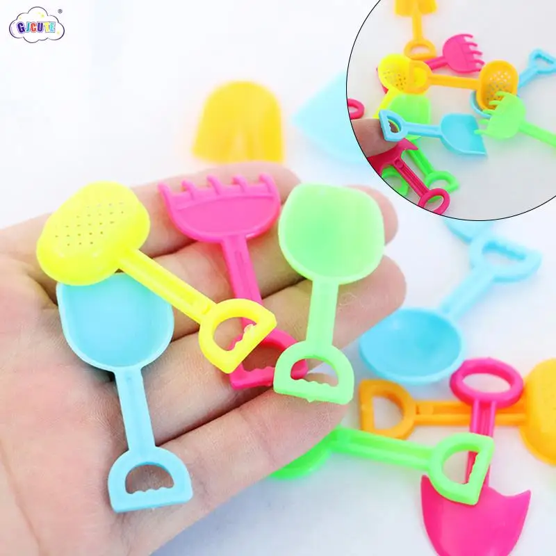 4Pcs/set Random Doll House Dig Sand Tools Decorative Mini -digging Tool Model Beach Tool Shooting Scene