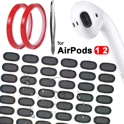 40X 먼지 필터 네트 이어 버드 이어폰 포트 Apple AirPods 용 스틸 메쉬 1 2 이어폰 방진 방수 보호 슬리브