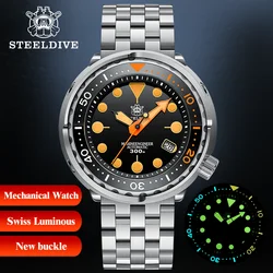 Nuovi orologi da polso subacquei di lusso tonno STEELDIVE SD1975V 30Bar impermeabile svizzero Super luminoso NH35 orologio meccanico di moda per uomo