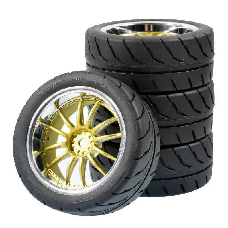 1:10 Racing Car Tires 68mm Tyre 12mm Hex for 1/10 RC On Road Car Tamiya TT01 TT02 XV01 XV02 PTG-2 HSP HPI Kyosho Upgrade Parts