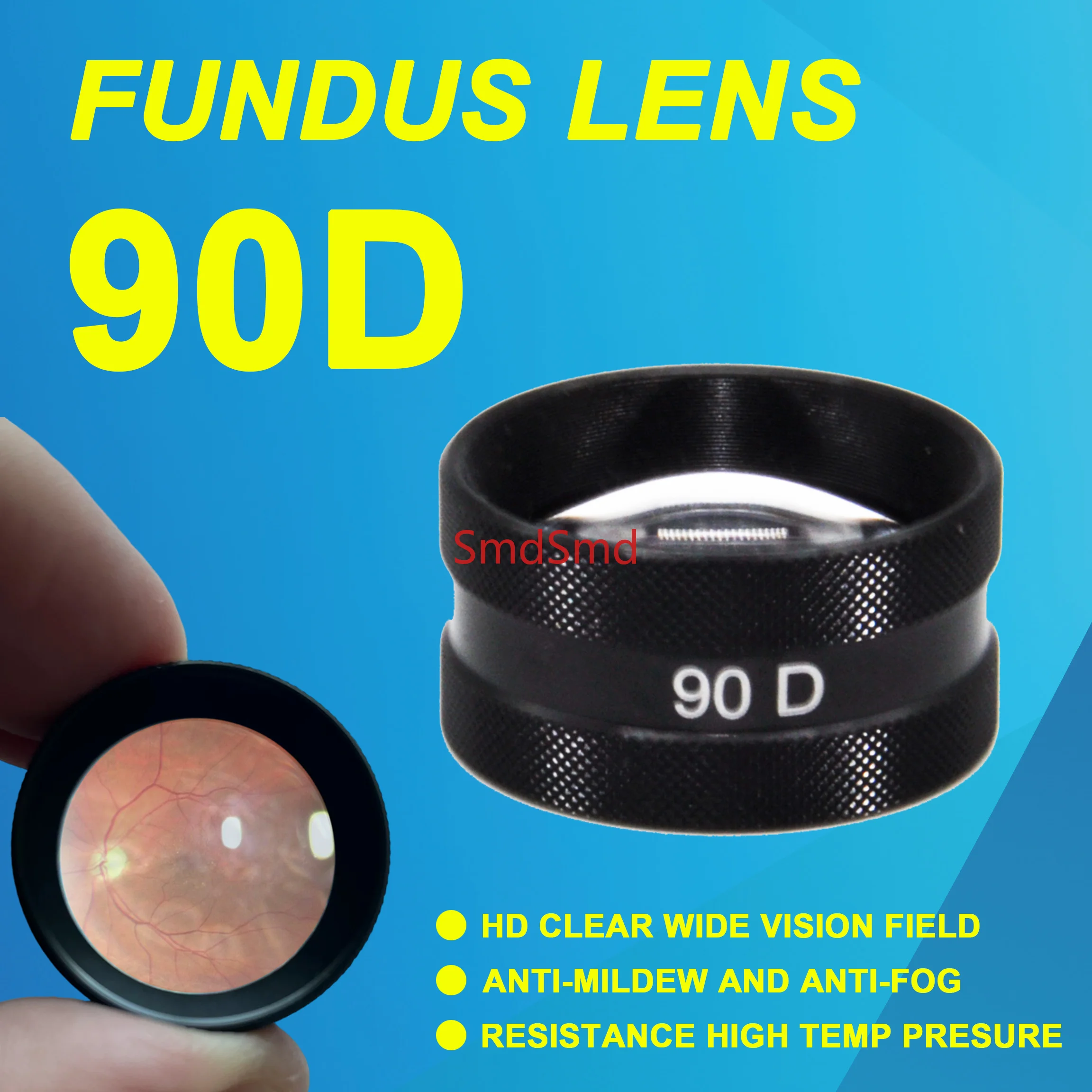 Ophthalmic Diagnostic Ophthalmology 90D Lenses Slit Lamp Examination Fundus Retinal Double Aspheric Vork Style Lens