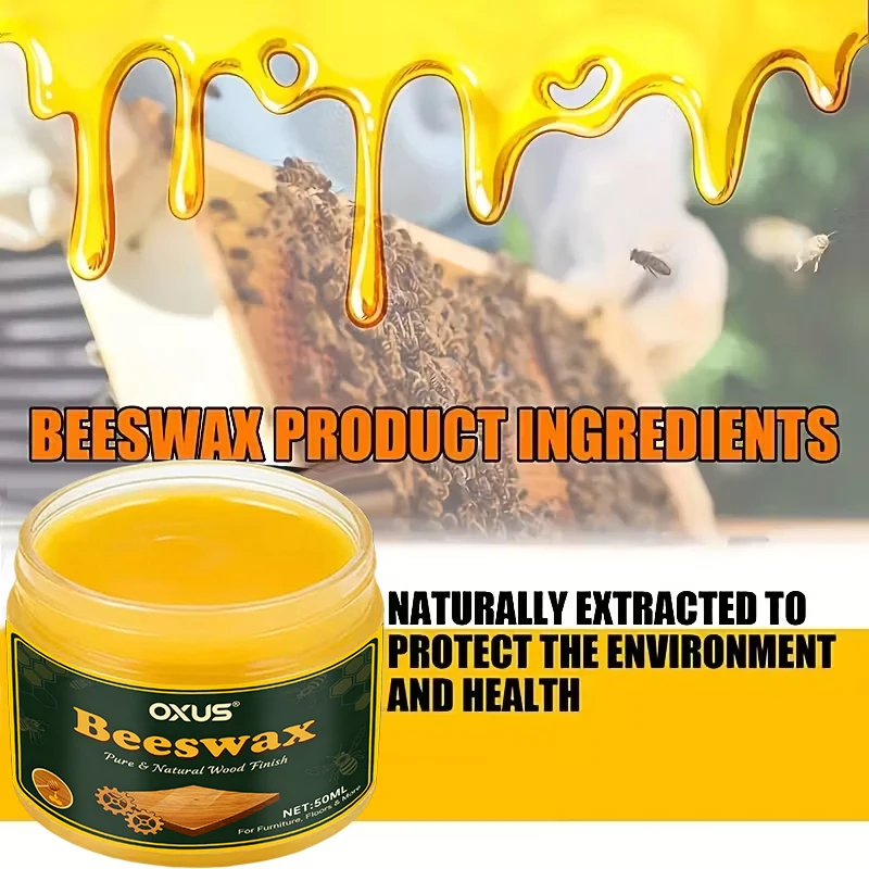Wood Care Wax Solid Wood Furniture Polishing Seasoning Beeswax Polisher Waterproof Furniture Care Maintenance Beeswax