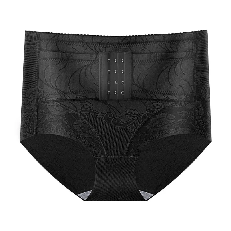 

High Waist Slimming Shaping Panties Buckle Flower Shapewear Tummy Control Underwear Underpants Belly Contracting