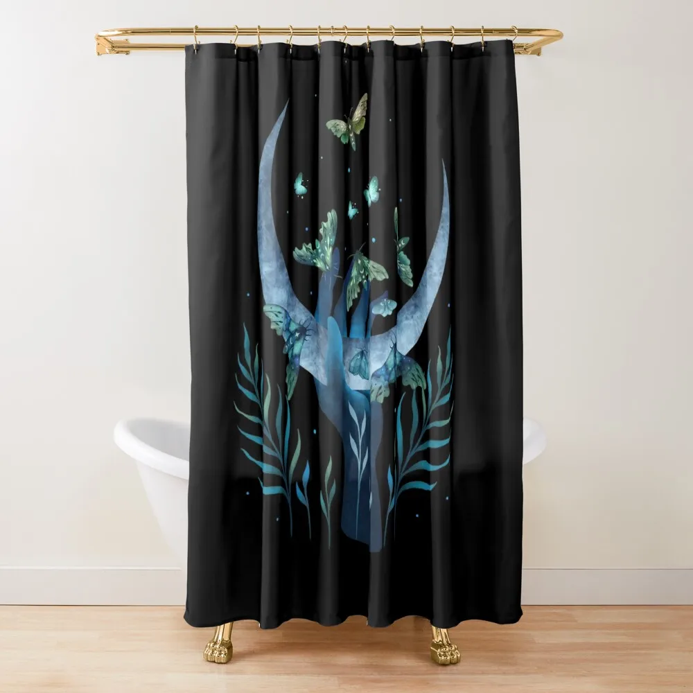 

Moth Hand Shower Curtain Bathroom Deco Anime Shower Shower For Bathrooms Curtain