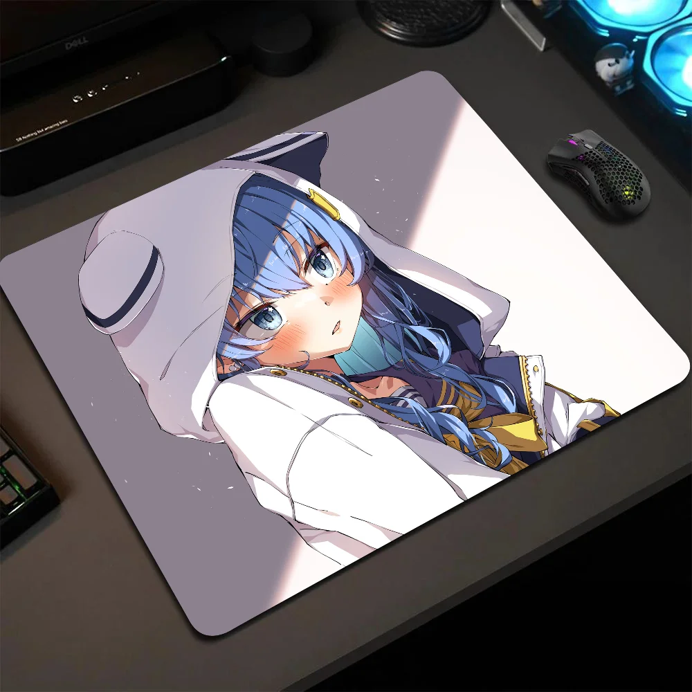 Hoshimachi Suisei Hololive Girl Anime Mousepad Small LockEdge Mouse Pad For Gamers Computer Desk Pad Anti-slip Rubber