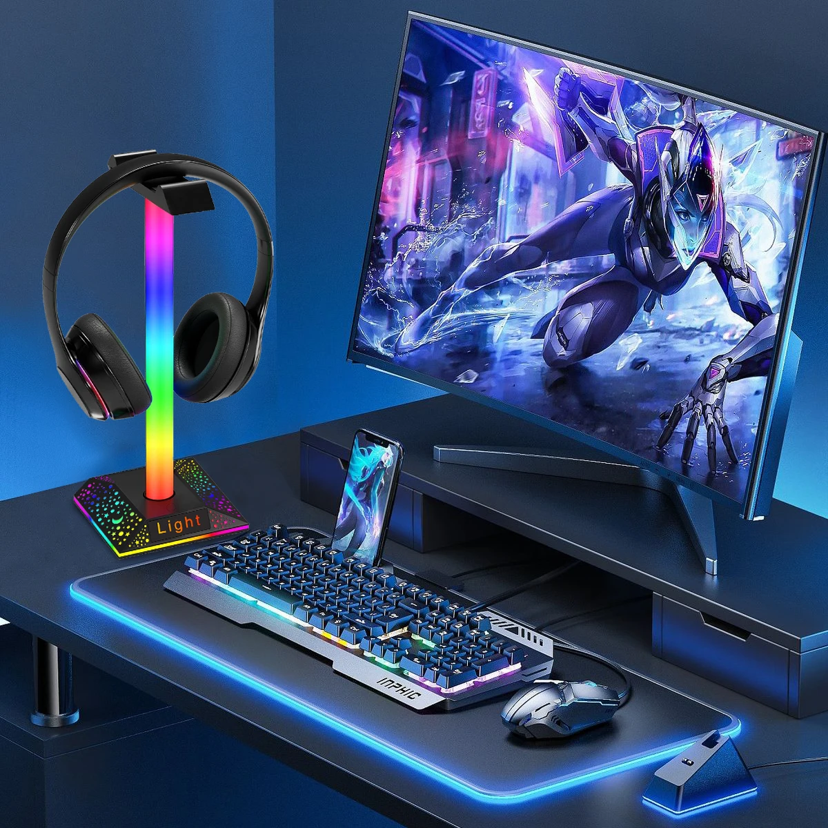 lampe-de-bureau-de-jeu-eissloly-rvb-1-paquet--lumiere-ambiante-led-rvb-sync-pc-ordinateur-portable-avec-crochet-pour-casque-sync-de-musique--streami-plug-play