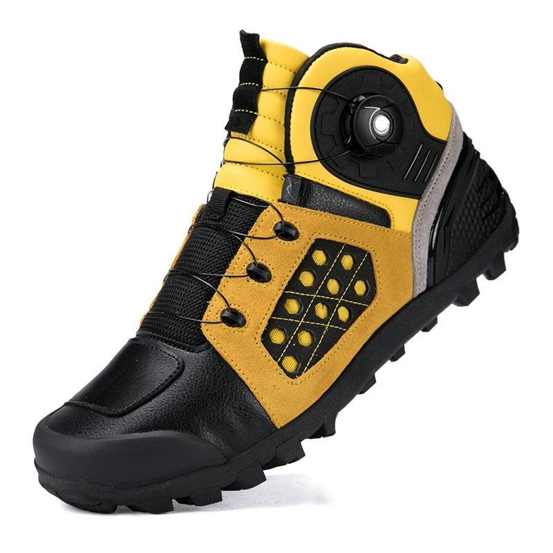 

Motorcycle protective boots fashion men's new high top four season comfortable off-road breathable anti slip casual riding boots