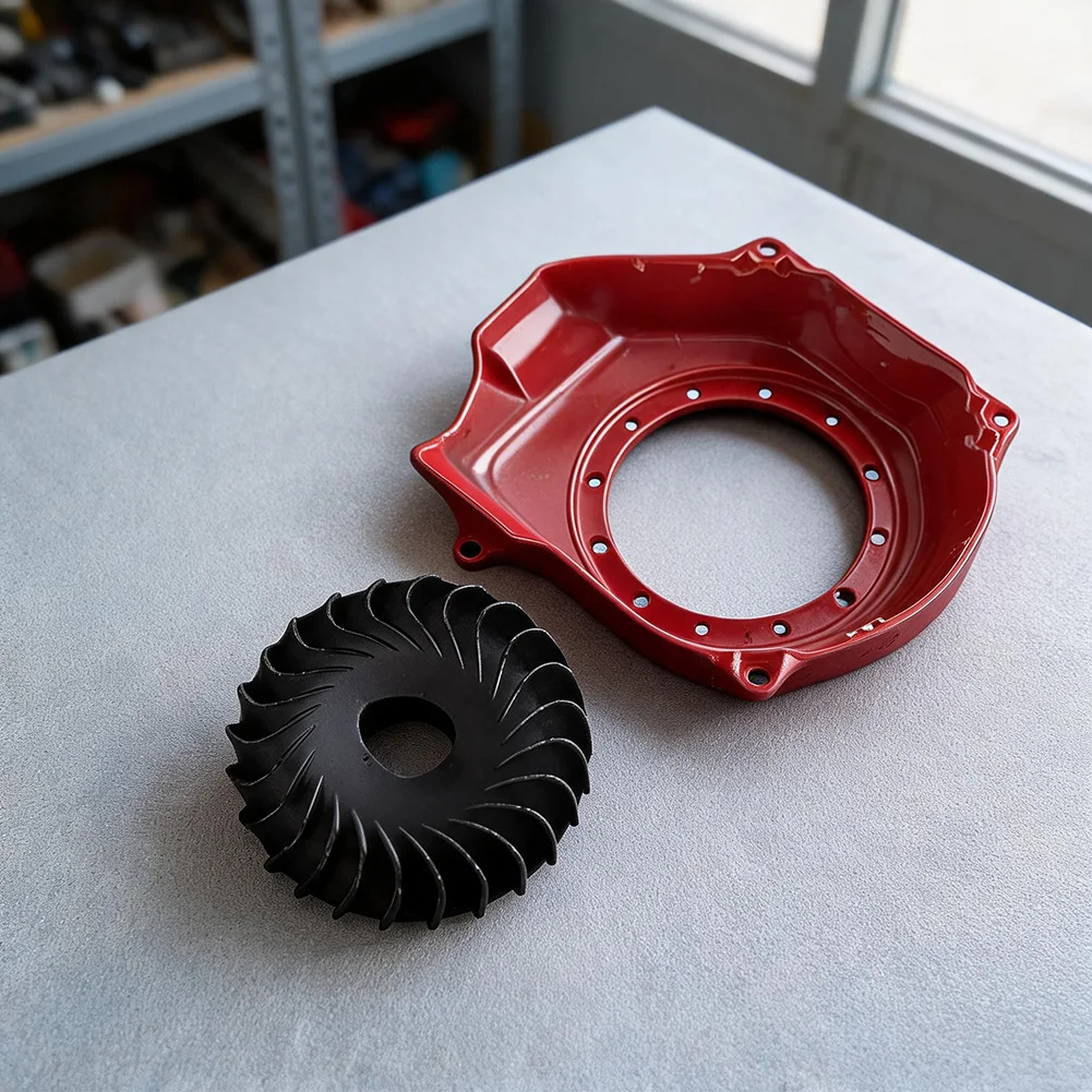 For Extended Operation Red Engine Cooling for fan Cover Generator Engine Parts Metal Construction Outdoor Durability
