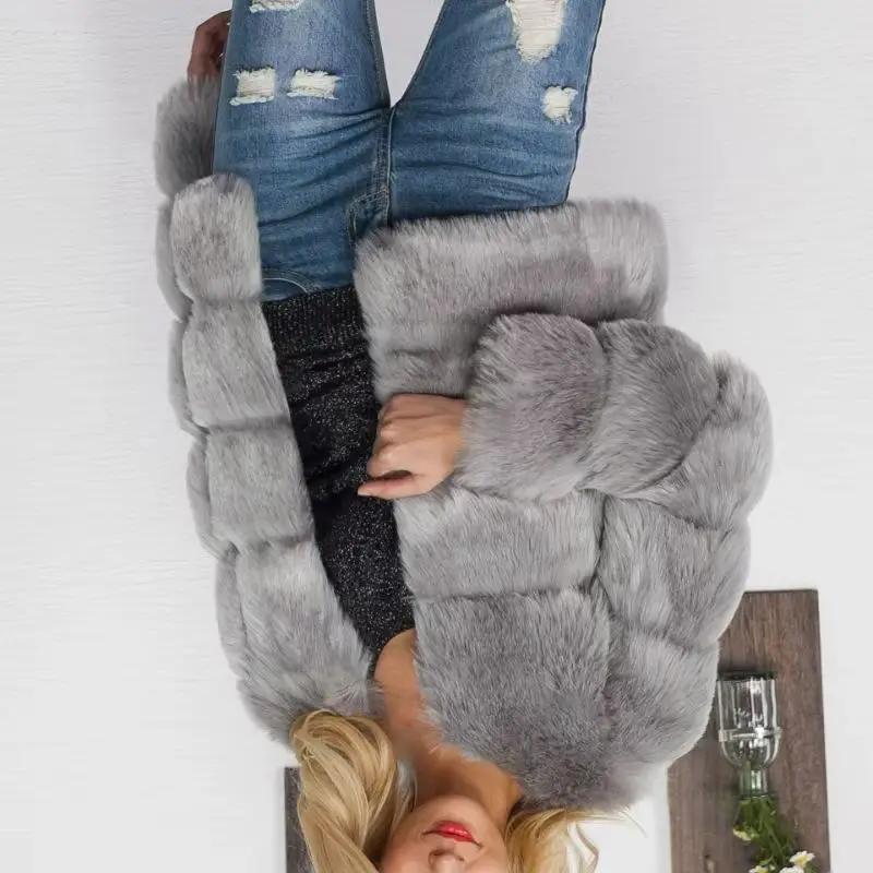 2026 Winter New High-end Loose Warm Short Jacket European American Style Fashionable Casual Solid-color Faux Fur Coat for Women